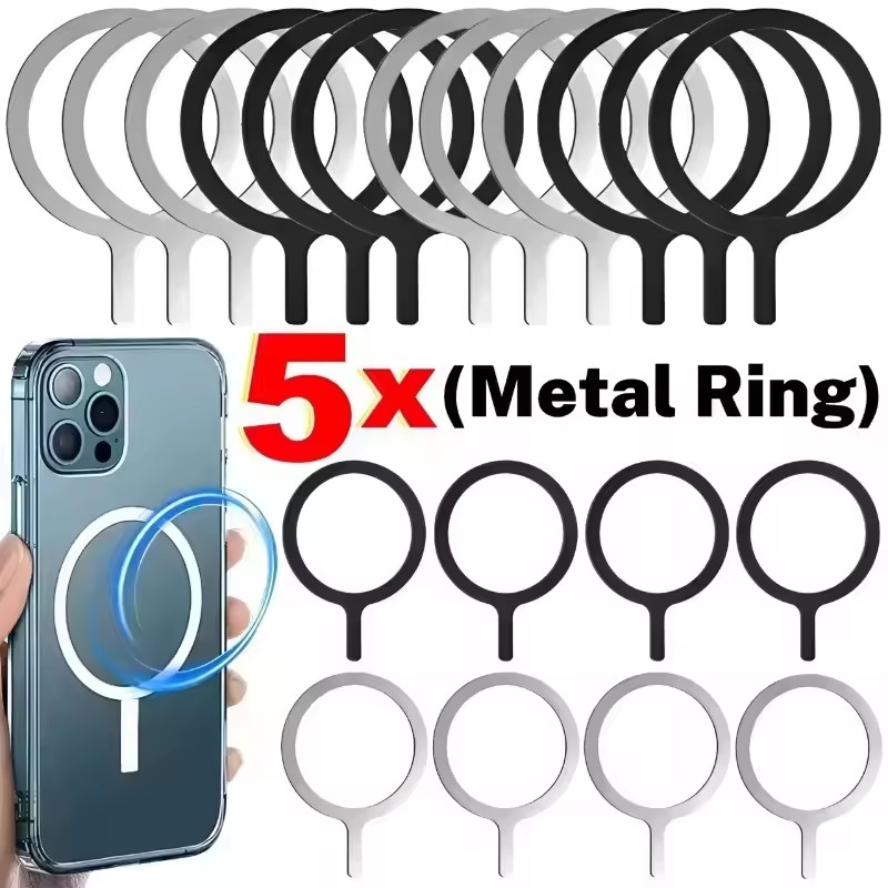 Car Phone Holder - Stainless Steel Universal Magnetic Metal Plate