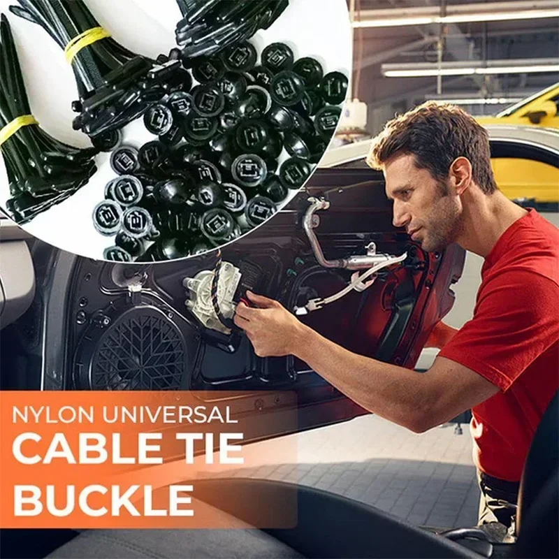 5-200pcs Nylon Cable Tie Buckl - Car Cable Organizer ulasan dan harga