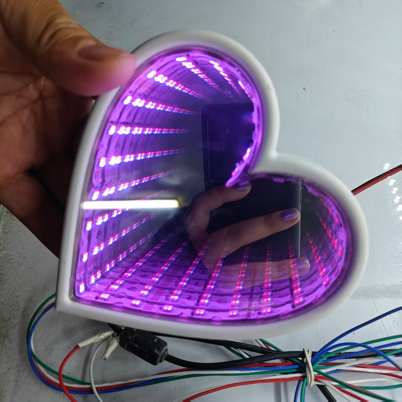 3D Multi-Color Infinity Mirror - Car Mirror ulasan dan harga