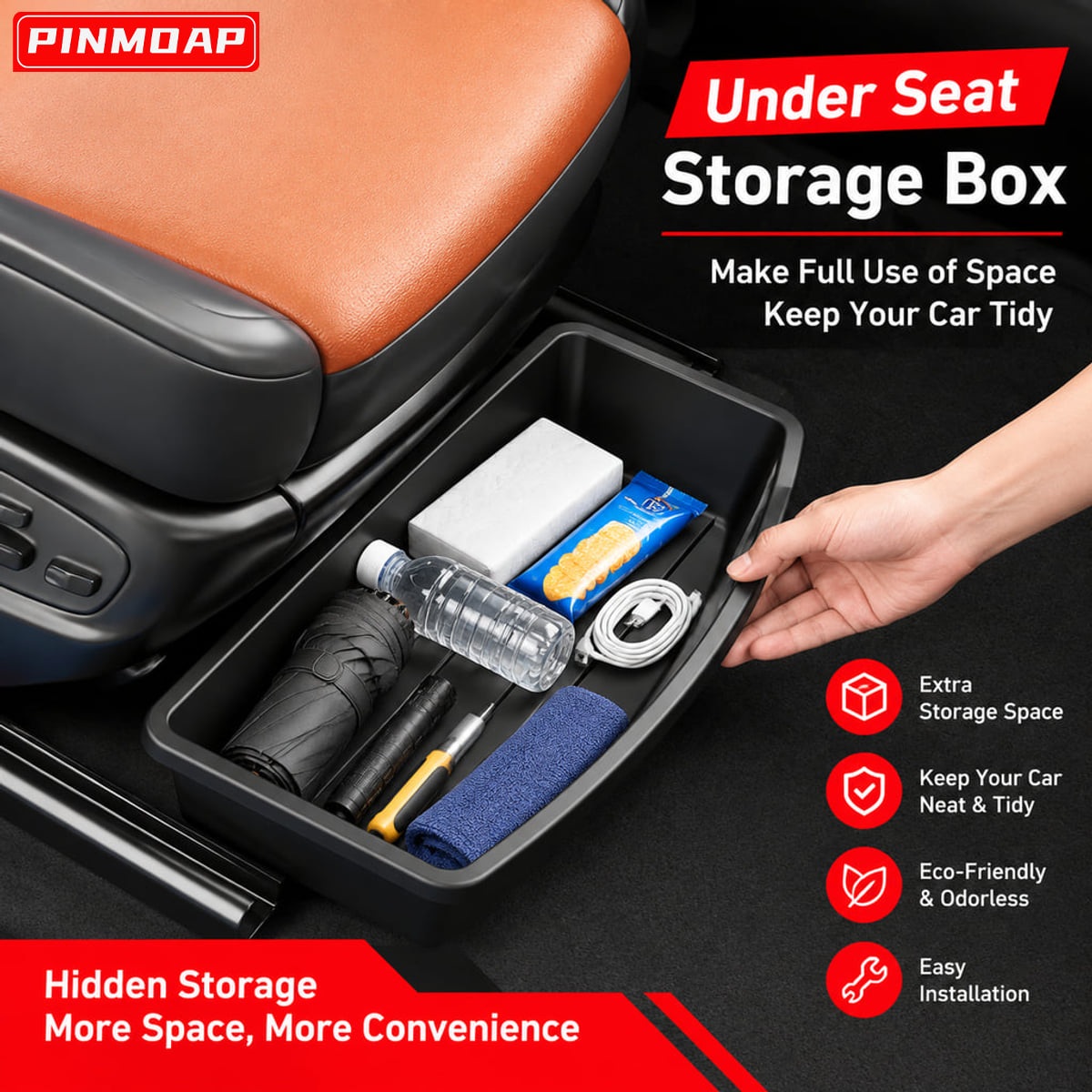 PINMOAP Under Seat Car Storage - Car Cable Organizer ulasan dan harga
